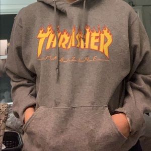 Thrasher Oversized Grey Sweater